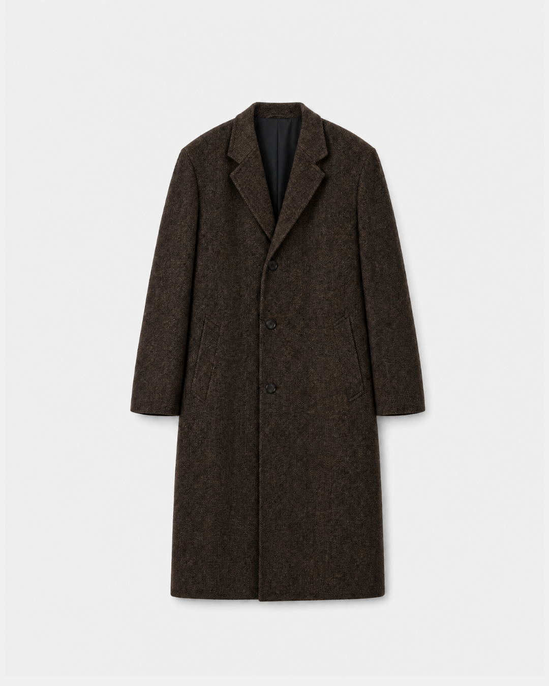 Single-Breasted Wool Coat