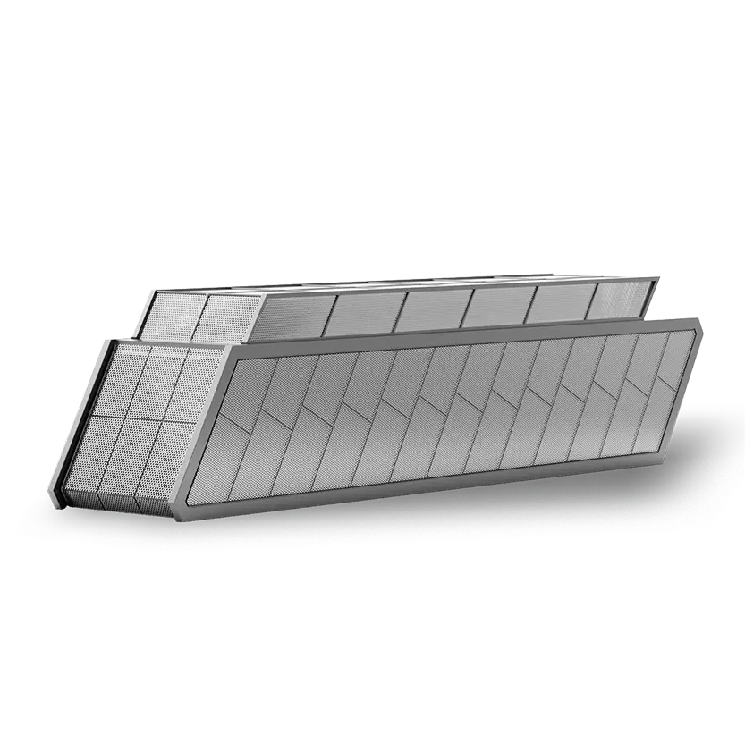 Hardware s diagonálně vzorovanými panely.