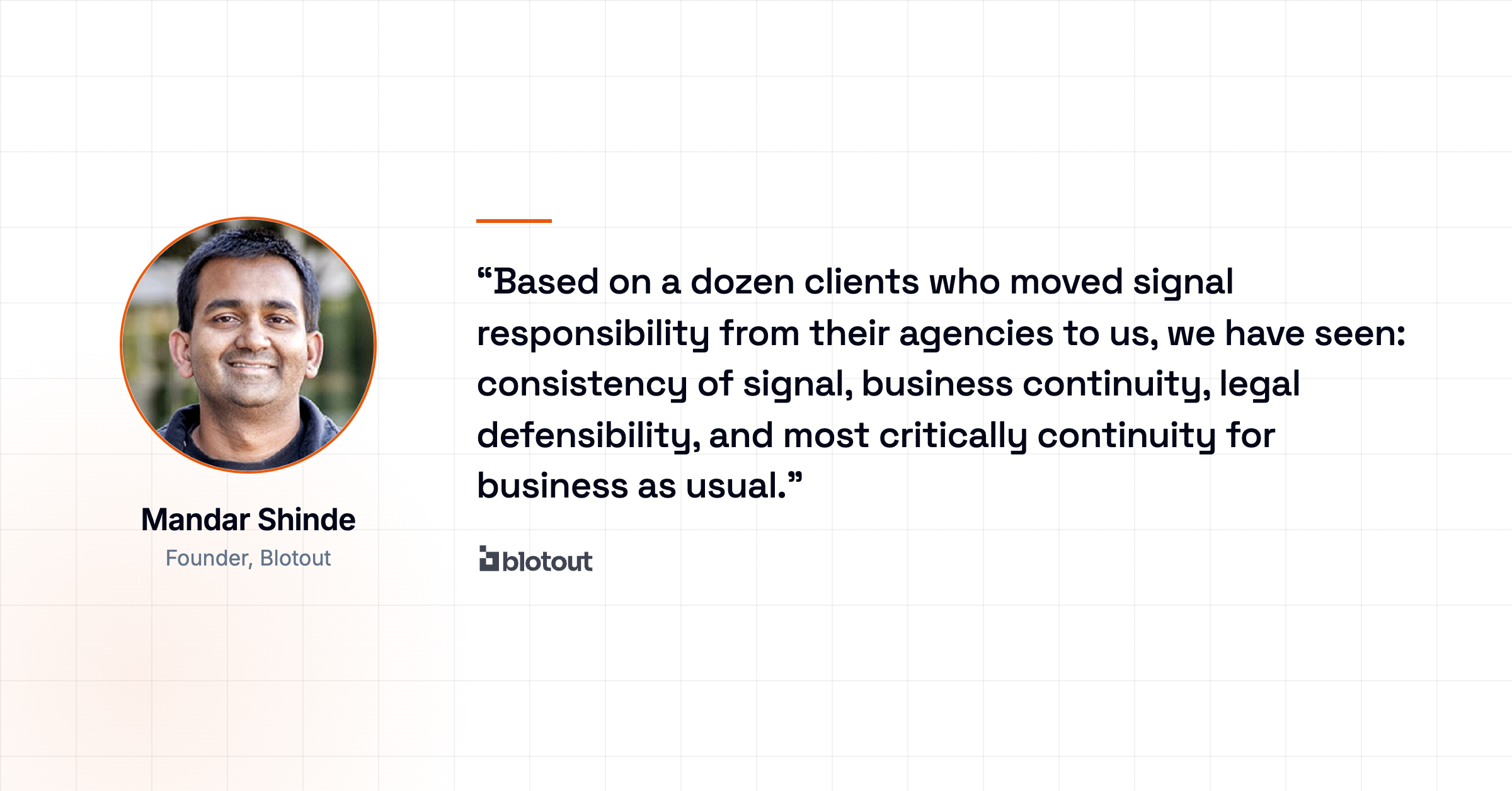 Mandar Shinde, Founder, Blotout