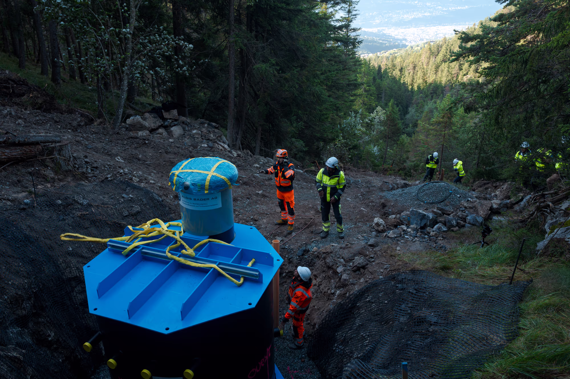 Installation de la chambre de captage