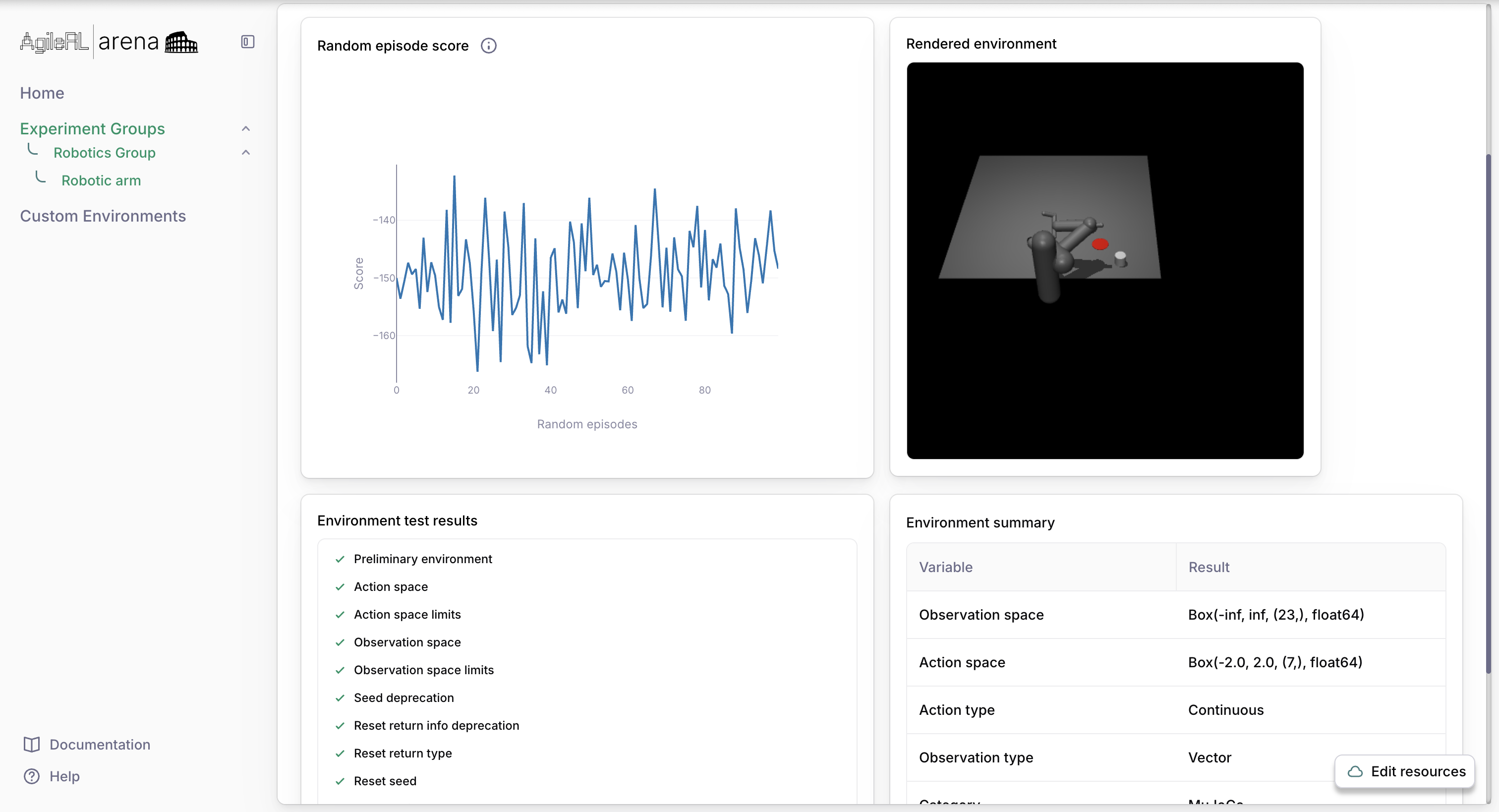 New experiment selection environment overview