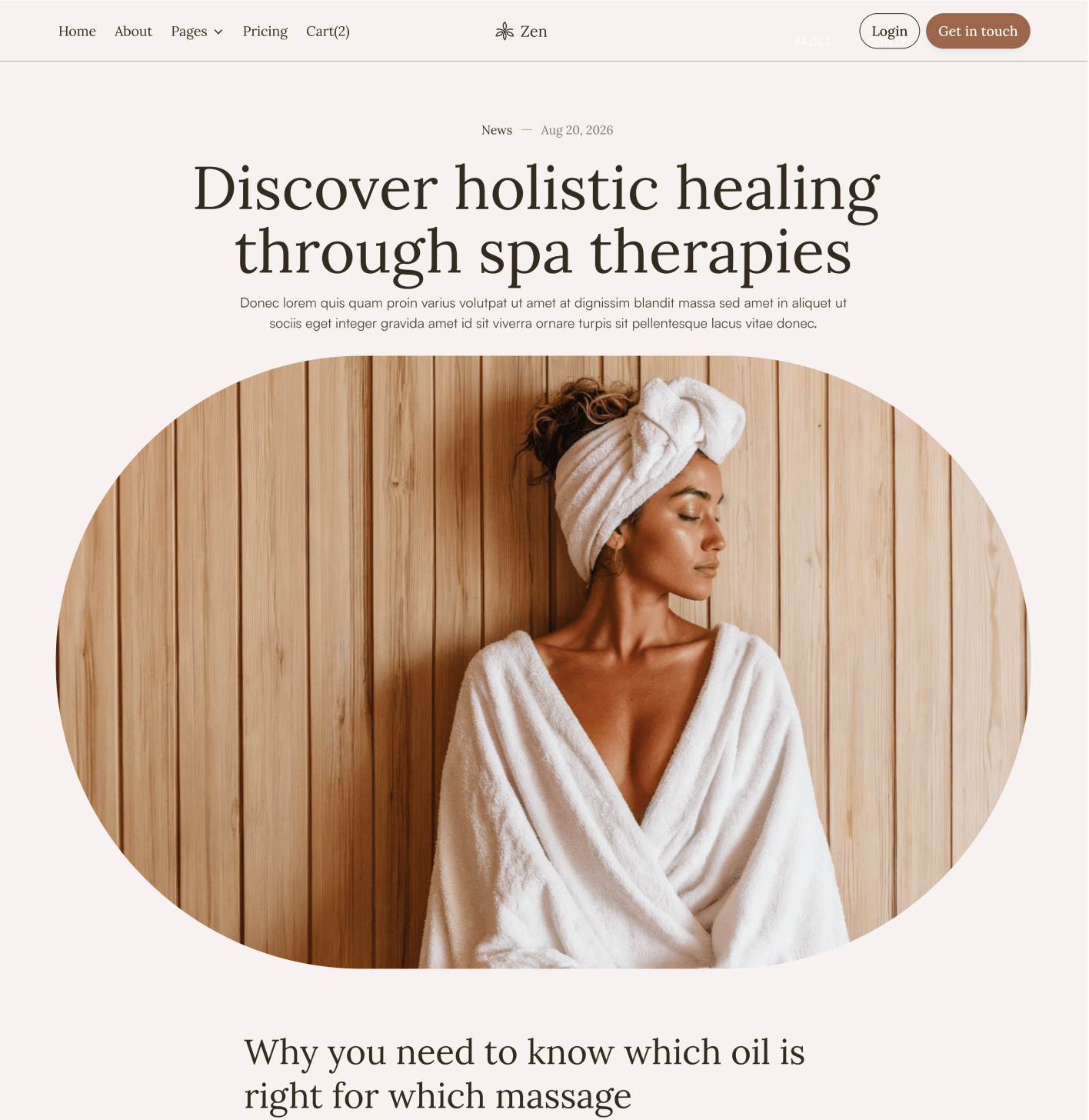 Zen - Blog Post Page - Zen Spa Massage Webflow Template