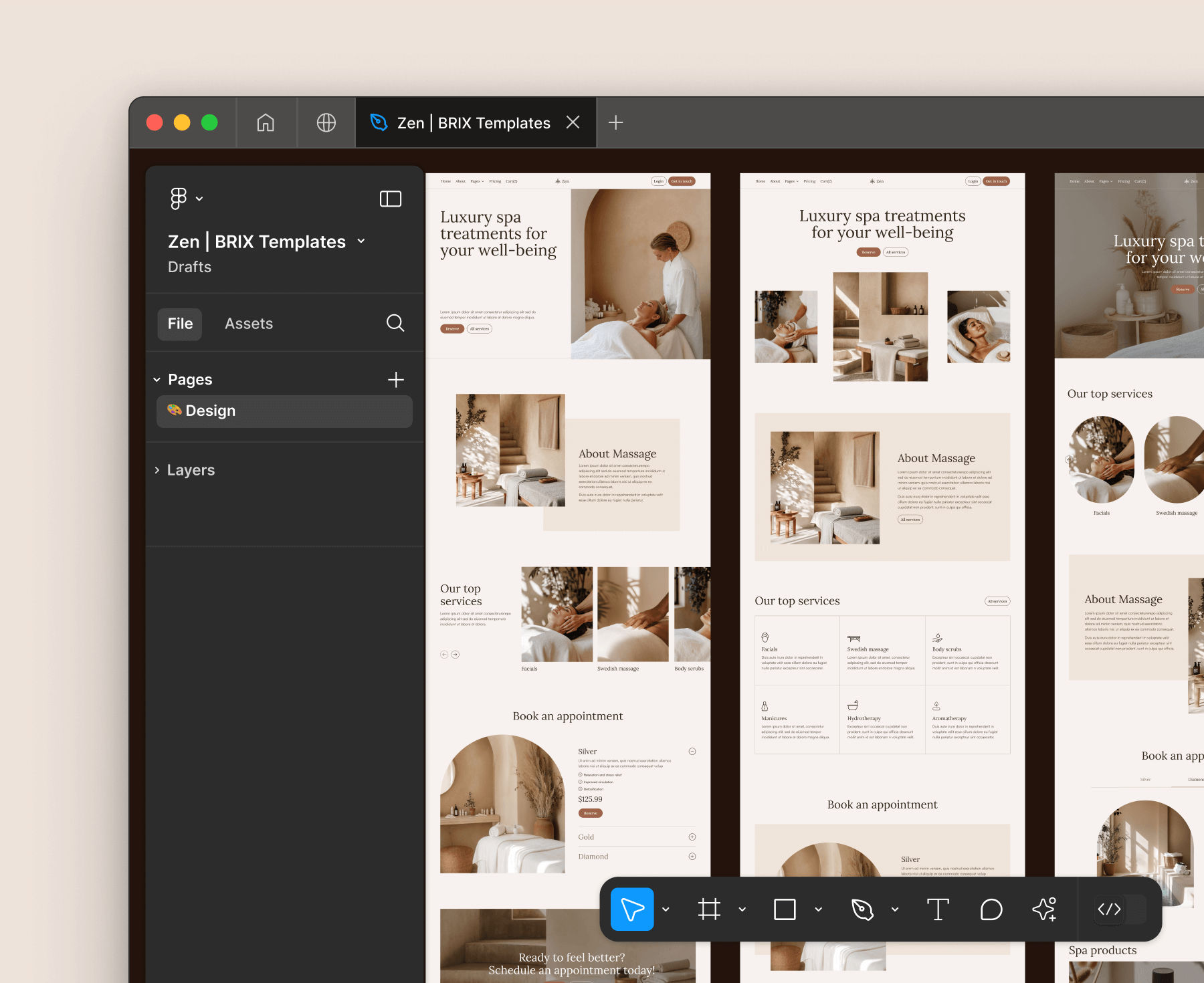 Zen - Figma File Included - Zen Spa Massage Webflow Template