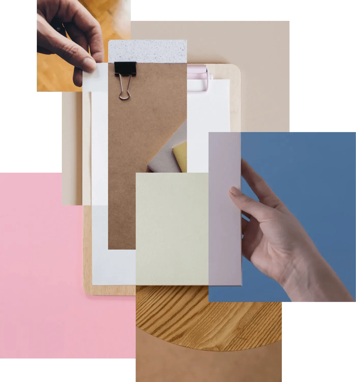 visual of hands holding documents