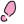 Pink magnifying glass icon tilted to the right on a plain light background.