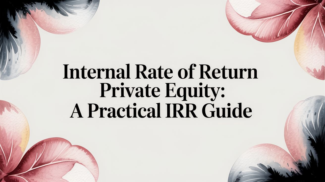Internal rate of return private equity: A Practical IRR Guide