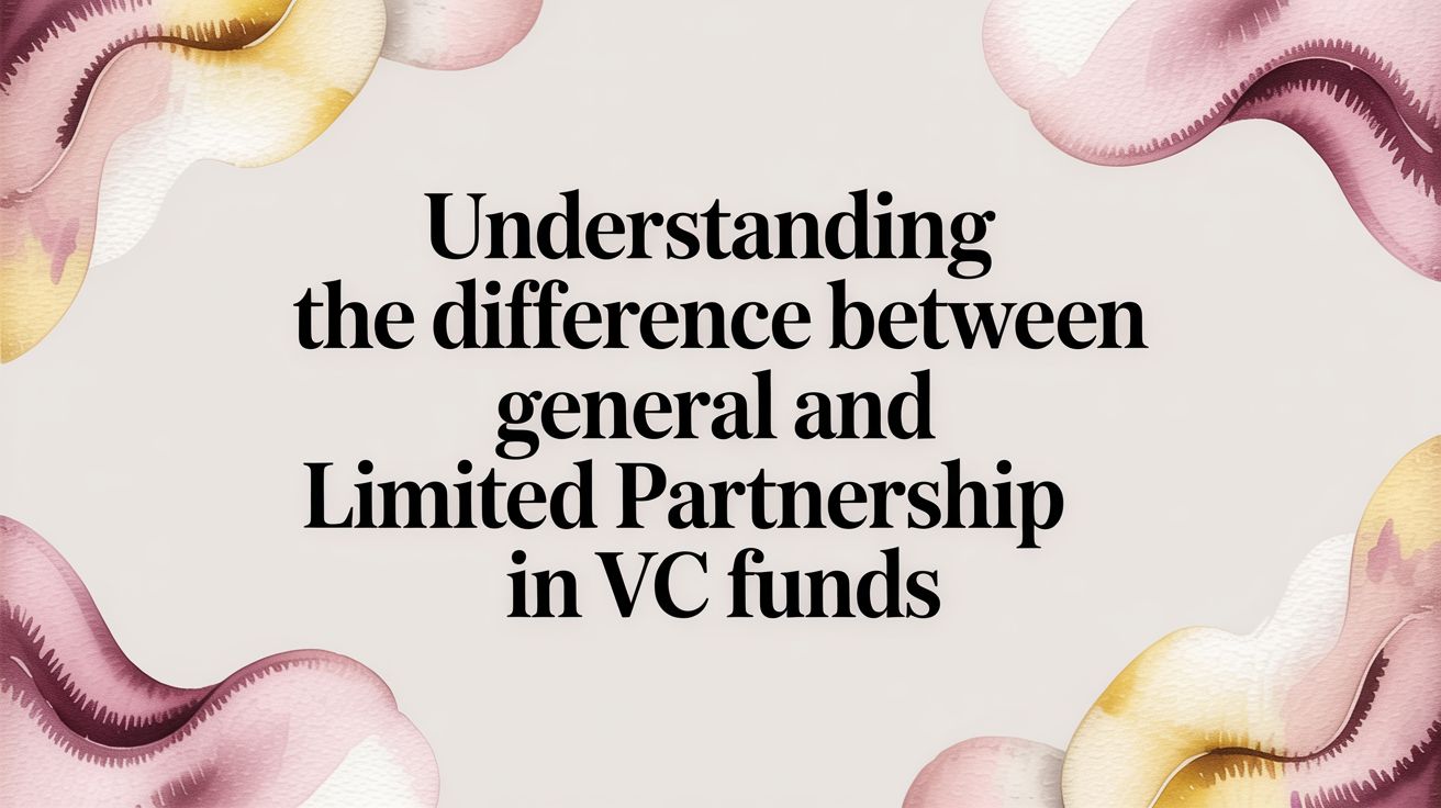 Understanding the difference between general and limited partnership in VC funds