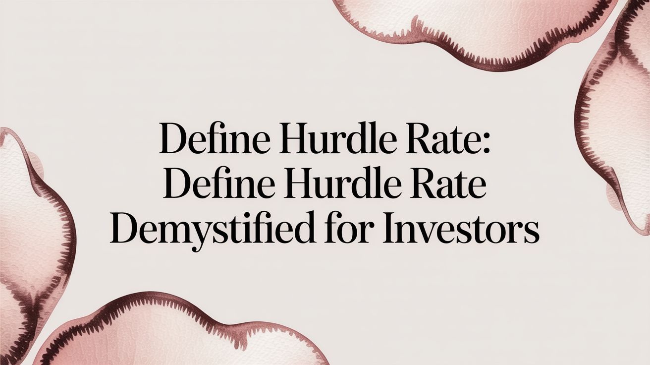 Define Hurdle Rate: define hurdle rate Demystified for Investors