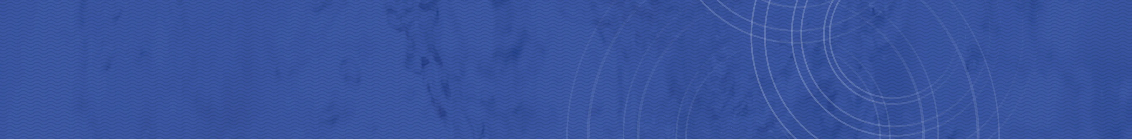 Blue background with subtle wavy lines texture and faint circular wave patterns on the right.