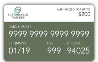 Sustainable Truckee Gift Card - Back
