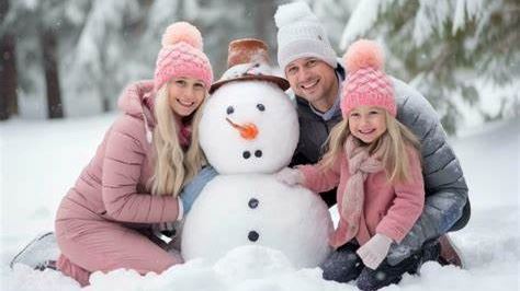 FamilySnowmanMaking