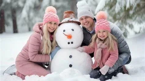 FamilySnowmanMaking