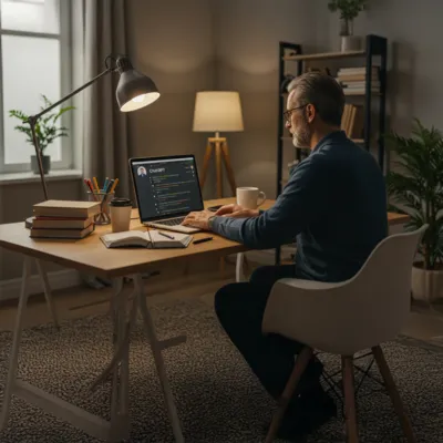 Programador recebendo suporte técnico de código com ChatGPT.