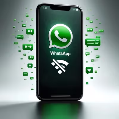 O WhatsApp não está conectado à internet no celular.