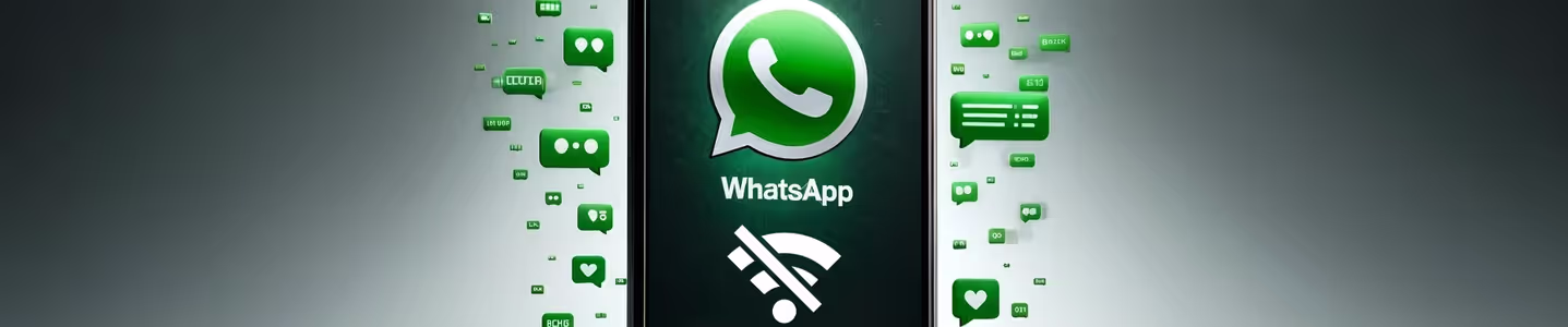 O celular está desconectado da internet no WhatsApp.