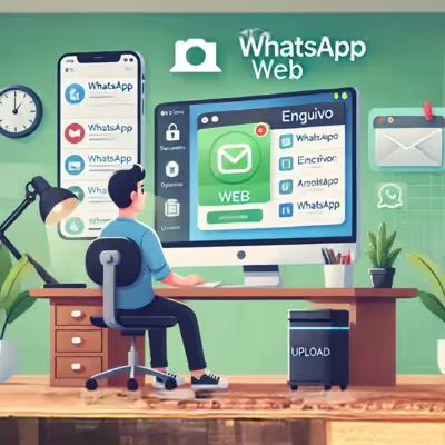 Compartilhamento de documentos pesados no WhatsApp Web.