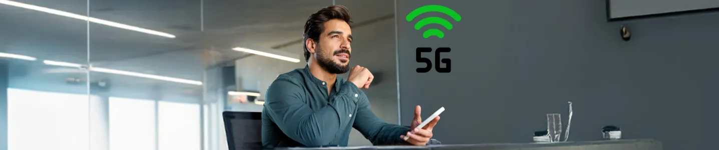 Homem questiona se seu aparelho suporta 5G.