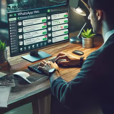 Usuário enviando mensagens em massa no WhatsApp Web.