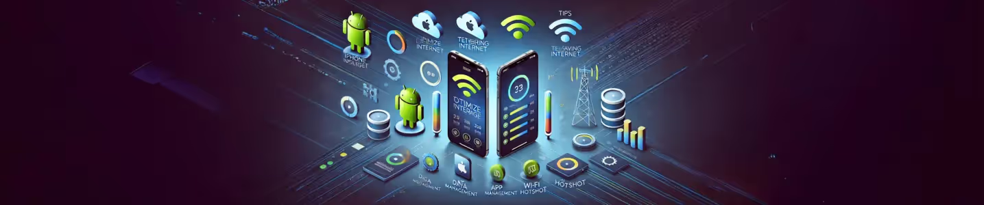 Smartphone exibindo opções de roteamento de internet.