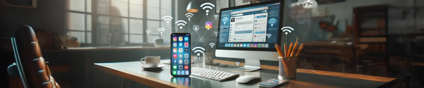 Comparando a diferença entre internet banda larga e internet móvel.