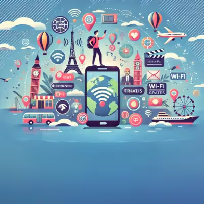 Uso de internet móvel em viagens pelo exterior.