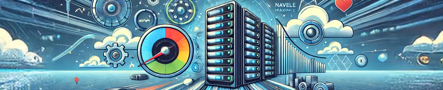 Servidores em data center representando alta performance.