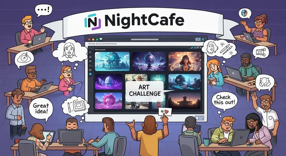 Comunidade participa de desafio artístico dentro do NightCafe