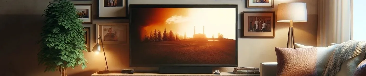 Programa Paramount+ sendo exibido na televisão da sala.