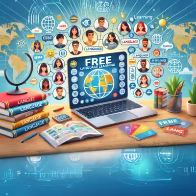 Estudantes explorando cursos online para adquirir novas línguas.