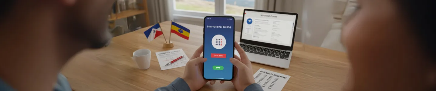 Pessoa tenta ligar com DDI incorreto e recebe erro na tela do celular