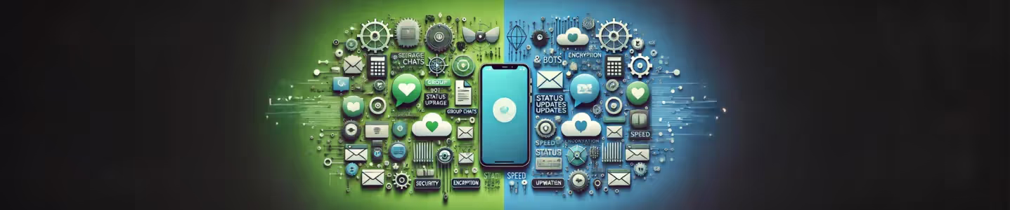 Comparação entre Telegram e WhatsApp.