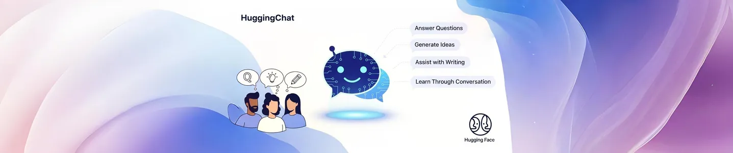Interface do HuggingChat com assistente de IA conversacional