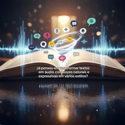 Conversão de textos em vozes naturais com IA