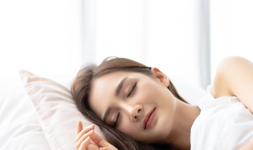 asian woman sleeping