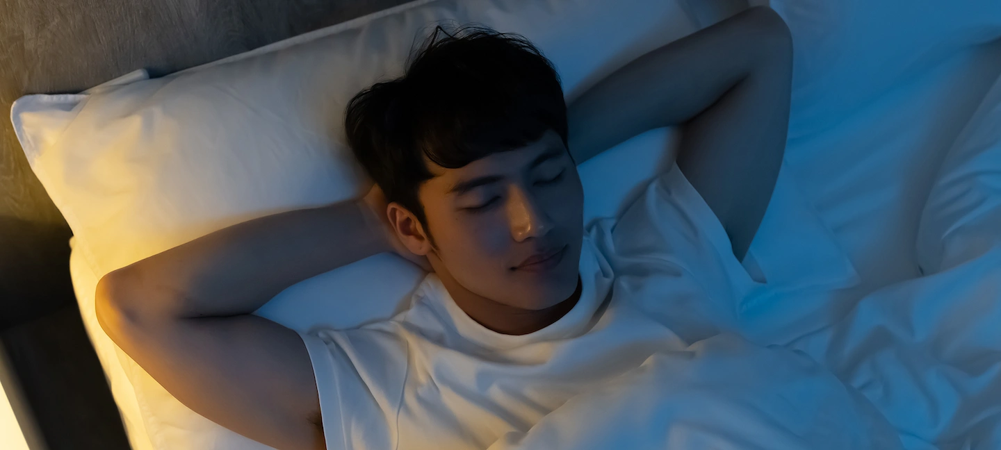 Man sleeping comfortable