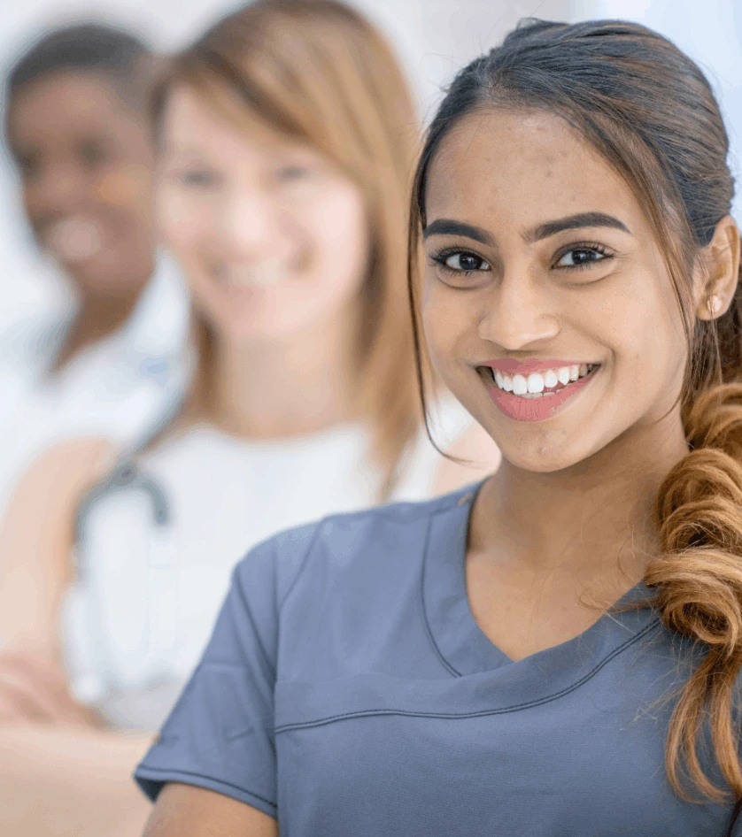 Woman doctor smiling