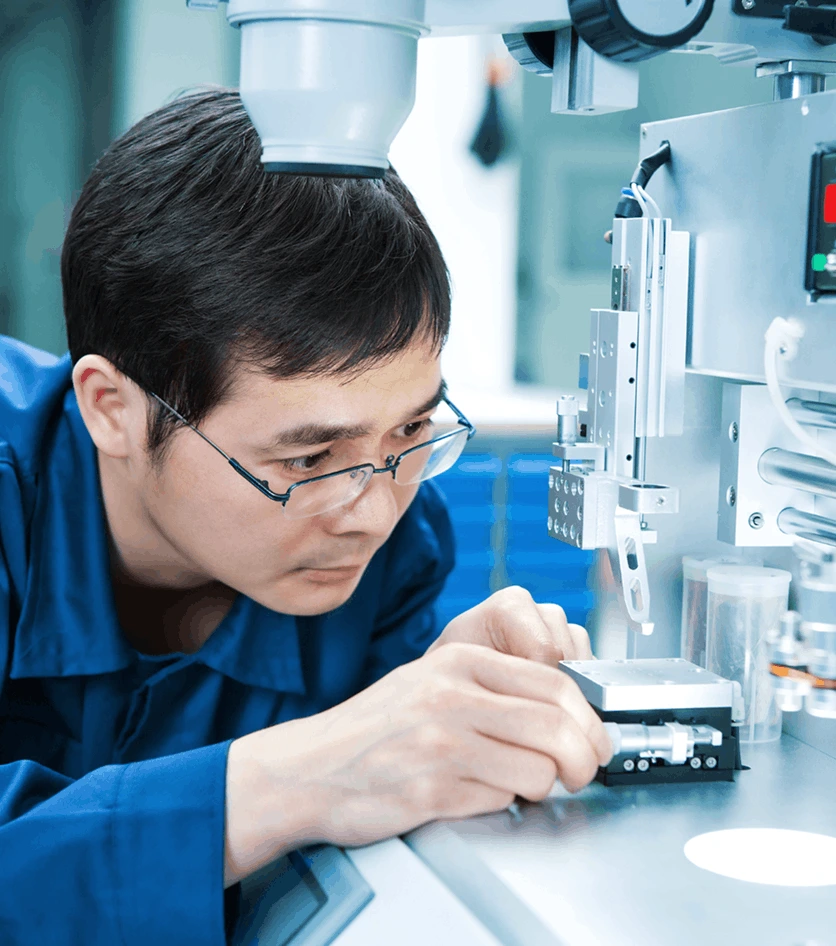 Asian man in labolatory