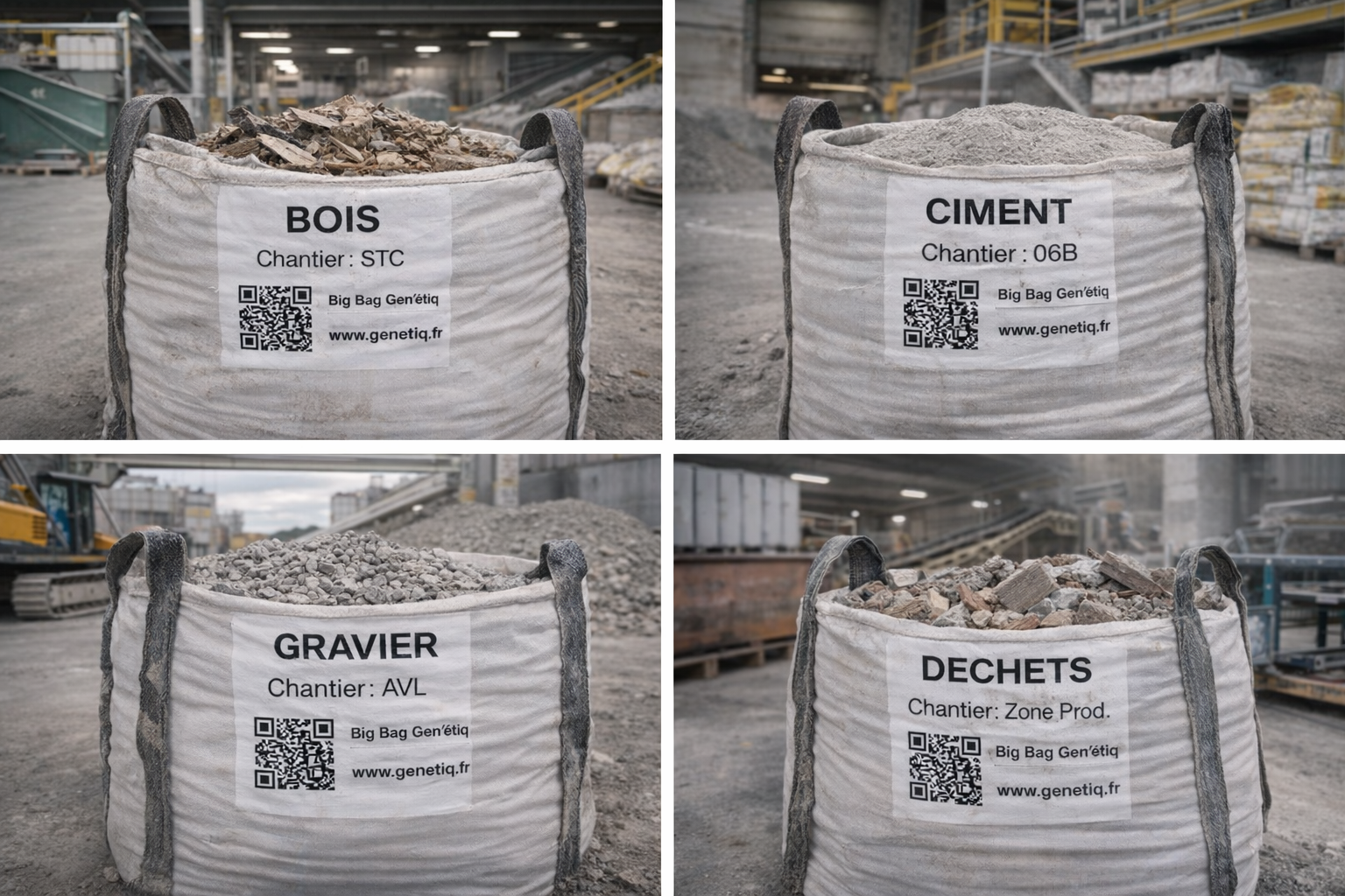 Étiquette big bag entrepôt