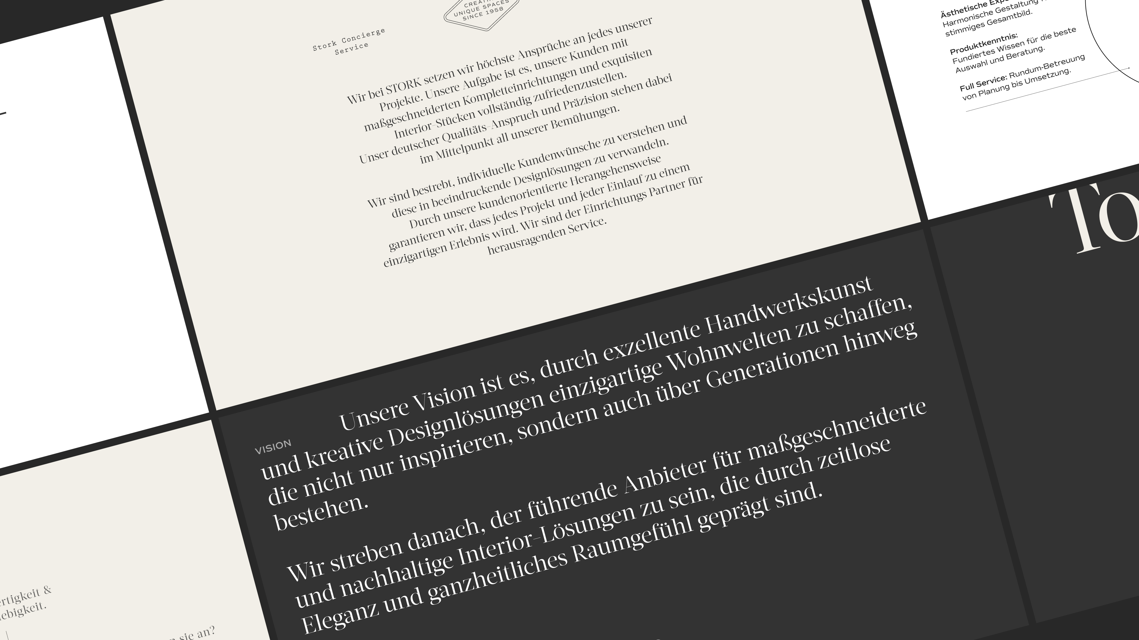 Langfristige Markenführung für ein Familienunternehmen im Wandel. Brand Design und Markenstrategie für STORK Interior durch gold&kind.