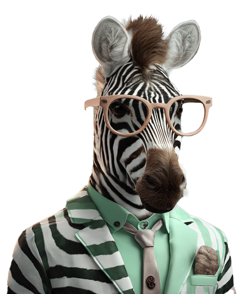 Portrait décalé qui symbolise un mélange de créativité (design) et de rigueur (SEO, mesure) pour vos sites Webflow.