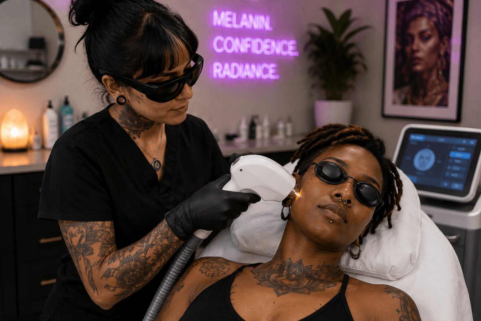 Laser hair removal treatment on smooth skin at a med spa in Atlanta, Georgia