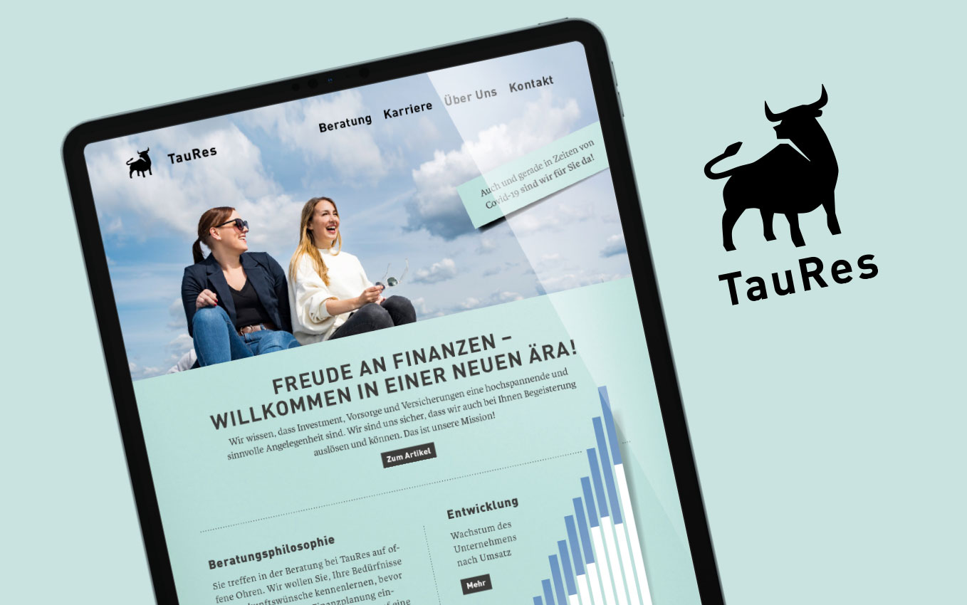 Taures Redesign, Branding, MarkenentwicklungTaures Redesign, Branding, Markenentwicklung