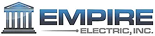 Empire Electric, Inc. logo with blue stylized columns icon.