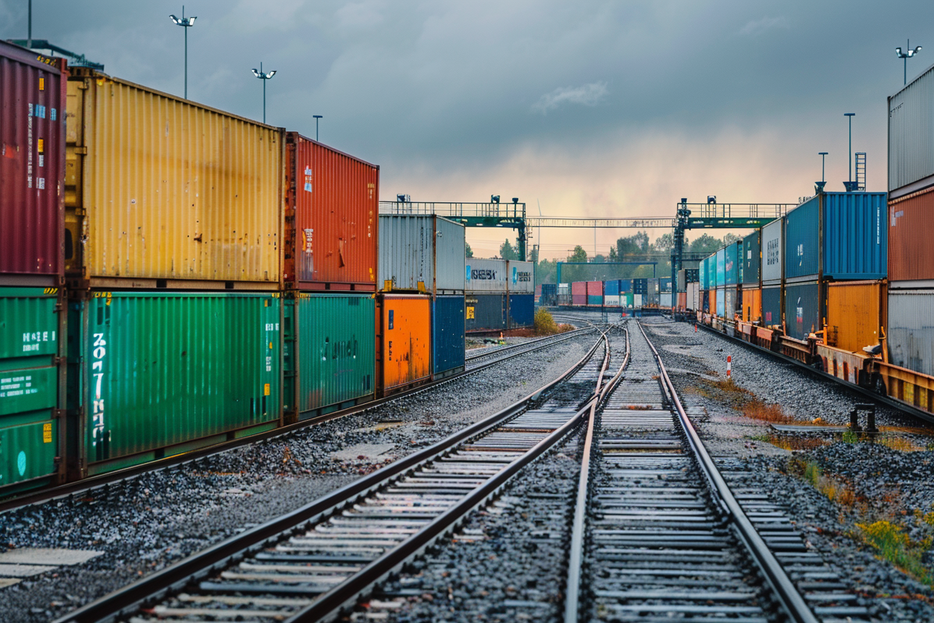 railyard with containers