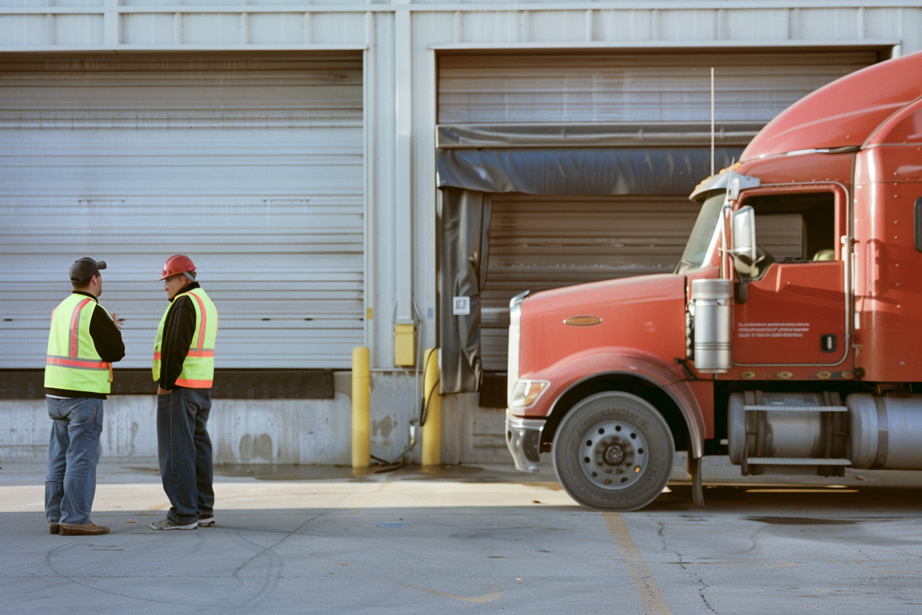 truck driver at the loading dock