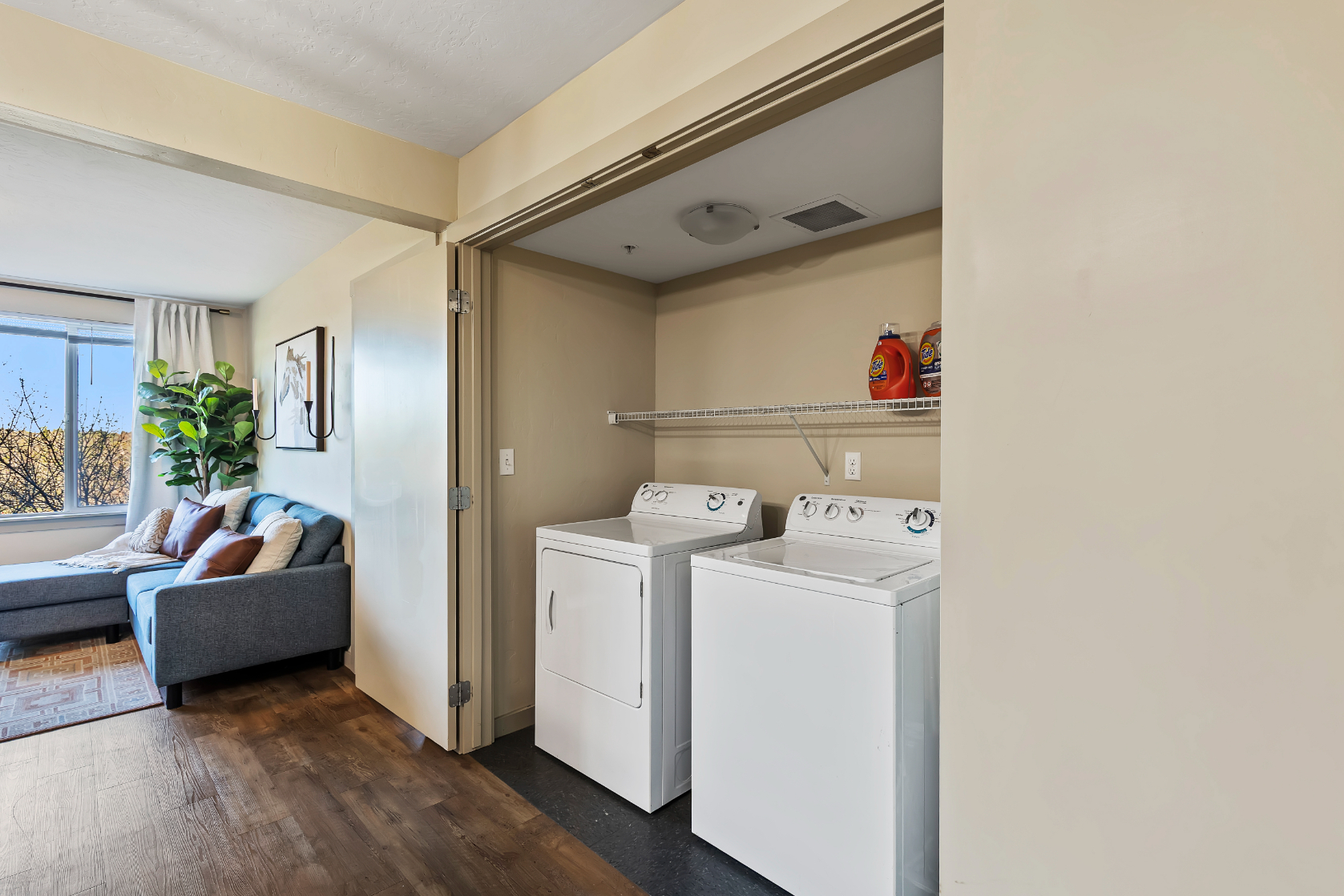 Laundry room with washer and dryer