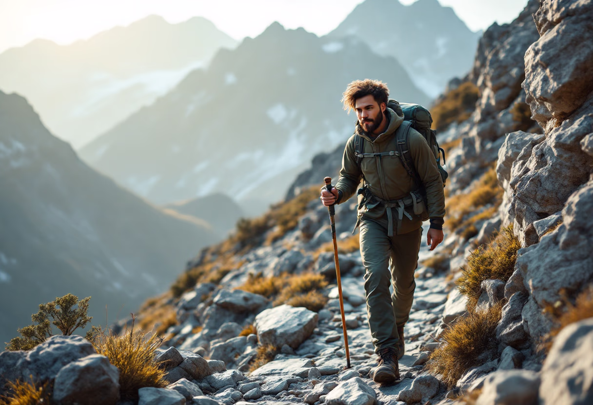 thrilling adventure spot in a complex mountain terrain