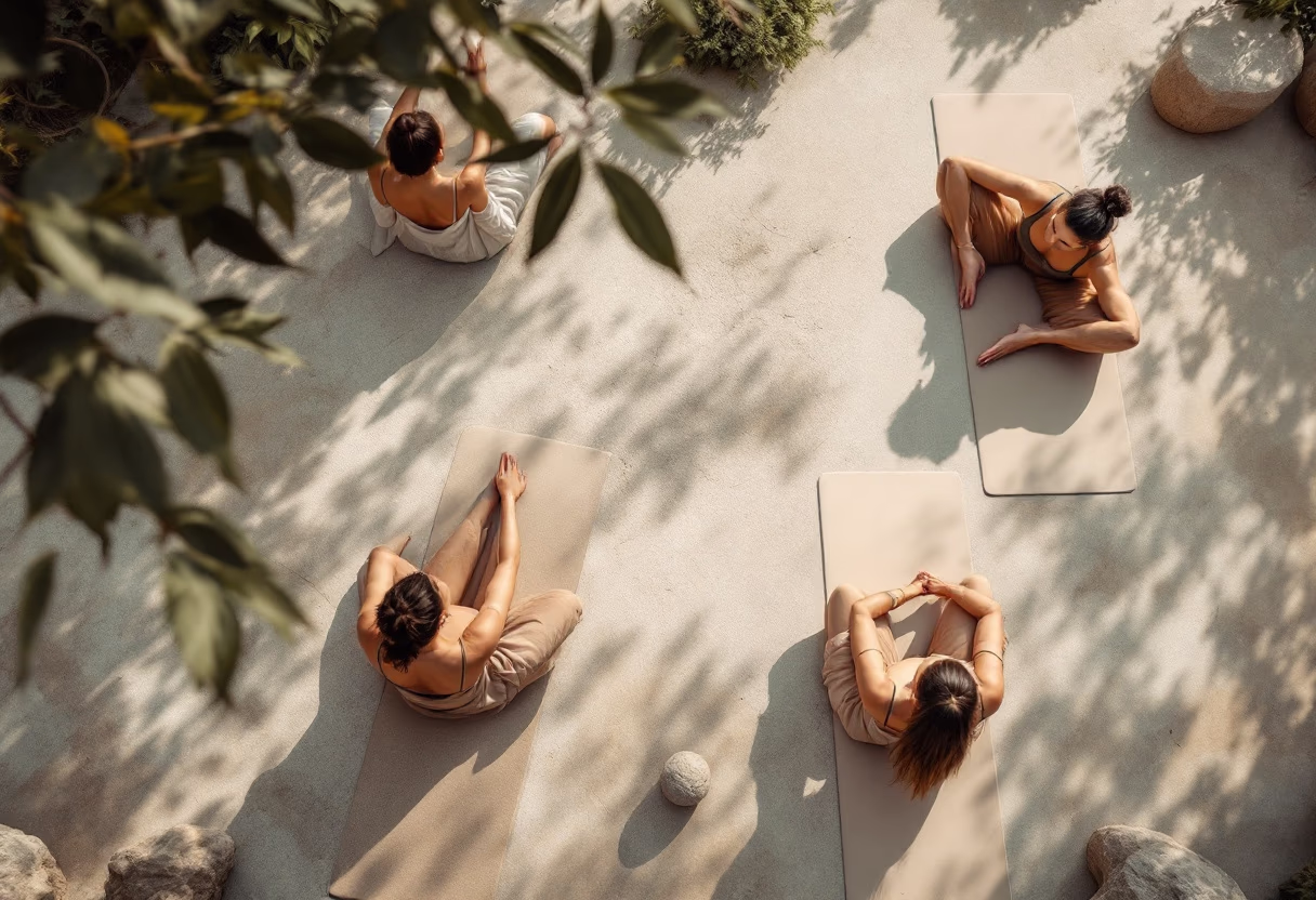 yoga gathering in nature