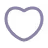 Simple hand-drawn heart outline in purple.