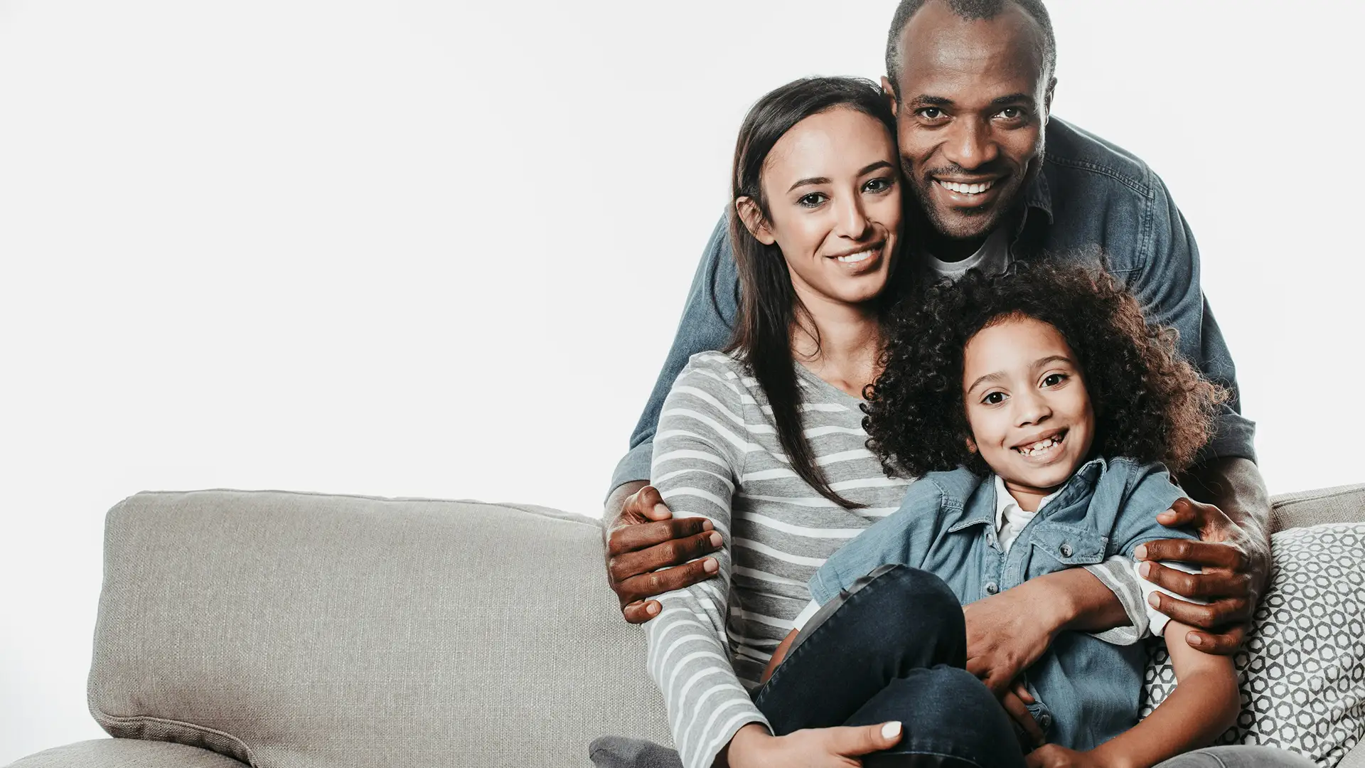 Family with child at home, representing family, children and inheritance legal services